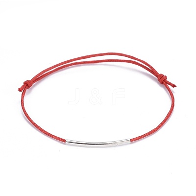 Adjustable Waxed Cotton Cord Bracelets X-BJEW-JB04206-1