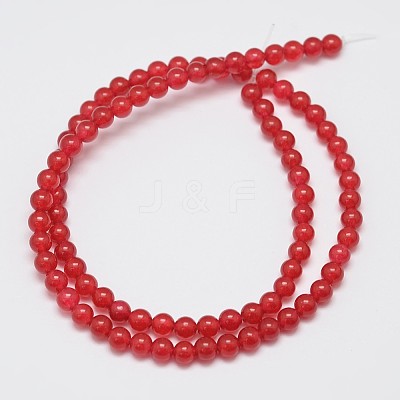 Natural & Dyed Malaysia Jade Bead Strands X-G-A146-4mm-A02-1