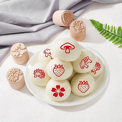 Wood Wax Seal Stamp AJEW-WH0122-019-1