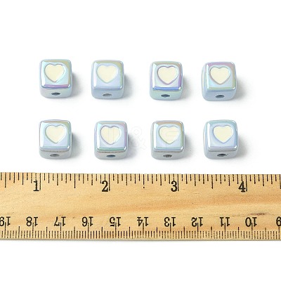 10Pcs Opaque Acrylic Enamel Beads ACRC-FS0001-02A-1