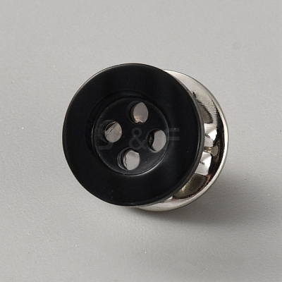 4-Hole Resin Button Lapel Pin Backs BUTT-WH0028-122A-1
