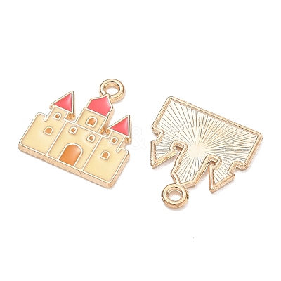 Alloy Enamel Pendants AL-CBAE435-60G-1