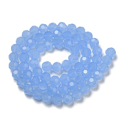 Imitation Jade Glass Beads Stands EGLA-A035-J8mm-D03-1