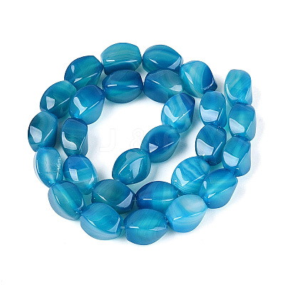 Dyed & Heated Natural Agate Beads Strands G-N359-14A-03-1
