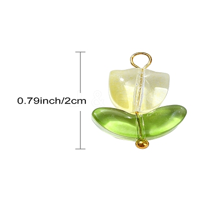 Handmade Lampwork Pendants PALLOY-YW028-01-1