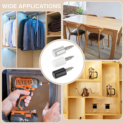 90Pcs 3 Colors Iron Furniture Shelf Support Pegs with Plastic Non-Slip Sleeve AJEW-BC0009-14-1