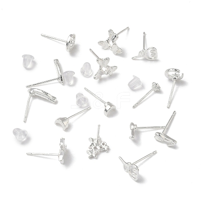 2 Pairs Alloy Stud Earrings for Women EJEW-FS0001-27L-1