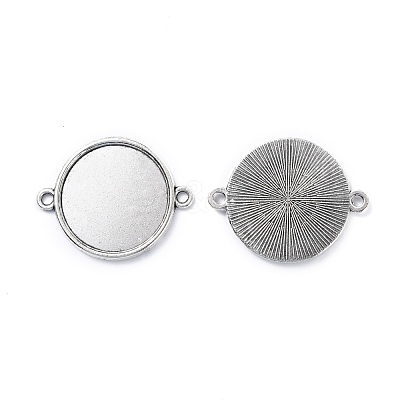 Tibetan Style Alloy Cabochon Connector Settings TIBE-M022-11AS-1