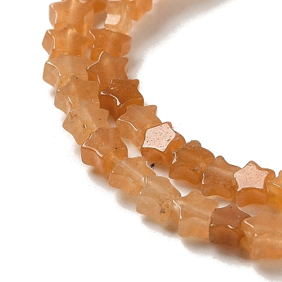 Natural Red Aventurine Beads Strands G-G085-B21-01-1