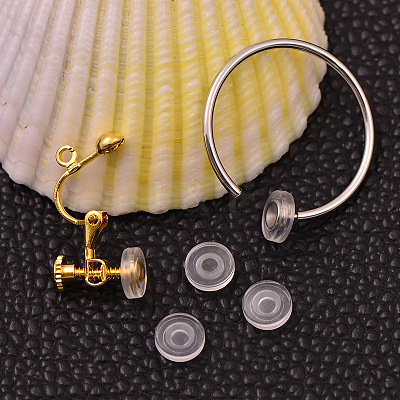Comfort Silicone Pads for Screw Back Clip on Earrings KY-E008-02-1