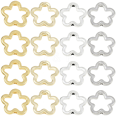 20Pcs 4 Colors Alloy Bead Frame FIND-SC0017-71-1