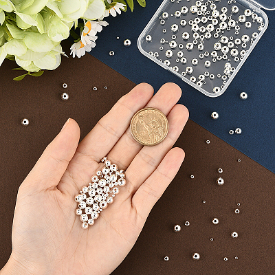 250Pcs 5 Styles Rack Plating Brass Spacer Beads KK-PA0001-02S-1