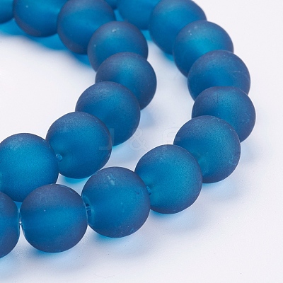 Baking Paint Transparent Glass Bead Strands X-GLAA-S031-10mm-31-1