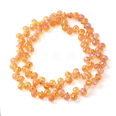 Electroplate Glass Beads Strands EGLA-D030-17M-1