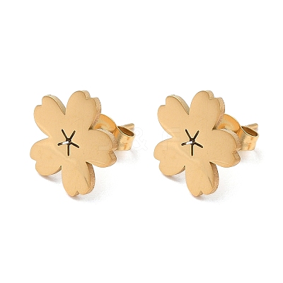 304 Stainless Steel Stud Earrings EJEW-K285-05G-1