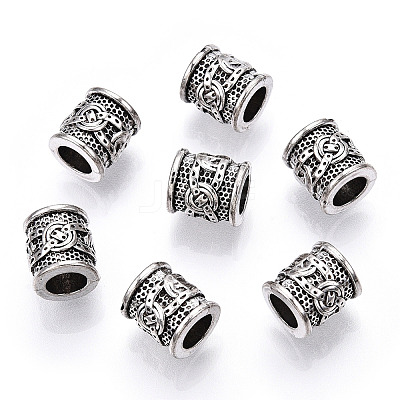 Tibetan Style Alloy European Beads X1-TIBEB-TAC0002-01AS-1
