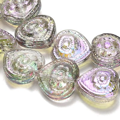 Electroplate Baking Paint Glass Beads Strands EGLA-K061-13A-AB09-1