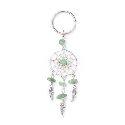 Natural Chip Green Aventurine Keychain KEYC-JKC00119-04-1