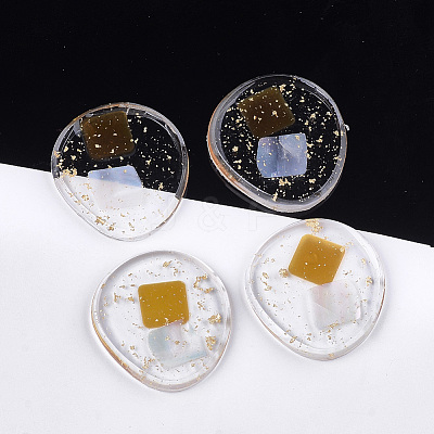Transparent Resin Cabochons CRES-S362-013A-01-1