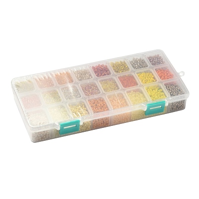 600G 24 Colors Glass Seed Beads SEED-JP0008-03-3mm-1