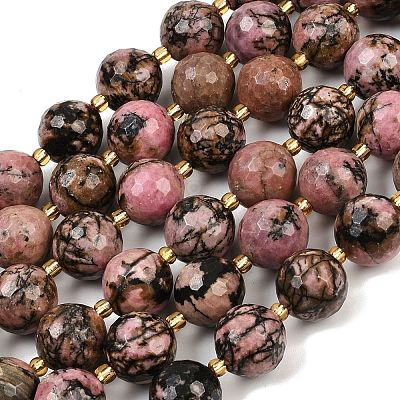 Natural Rhodonite Beads Strands G-C249-A18-16mm-1