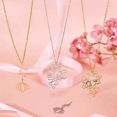 8Pcs 2 Style 201 Stainless Steel Pendants STAS-DC0001-02-1