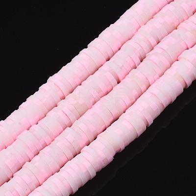 Handmade Polymer Clay Beads Strands CLAY-R089-6mm-171-1