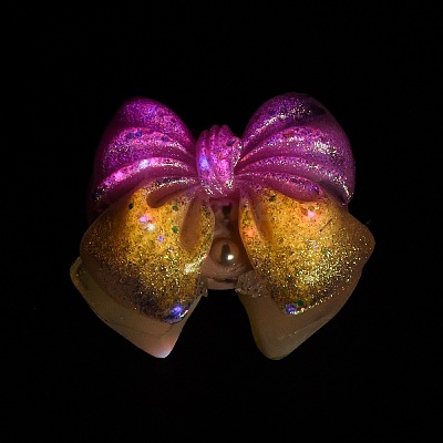 Luminous Opaque Resin & Rhinestone & Polymer Clay Beads RE-CBA1913-02H-1