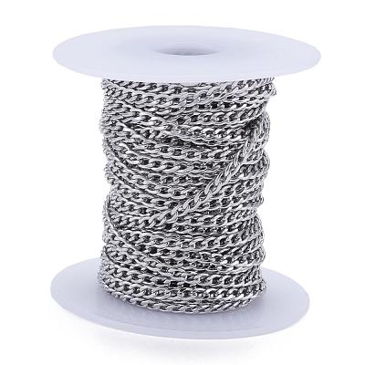Tarnish Resistant 304 Stainless Steel Twisted Chains for Men's Necklace Making CHS-K001-86-1