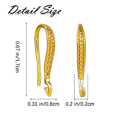 20Pcs Brass Earring Hooks ZIRC-SZ0005-18-1