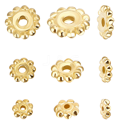 15Pcs 3 Size Sterling Silver Spacer Beads STER-BBC0001-95G-1