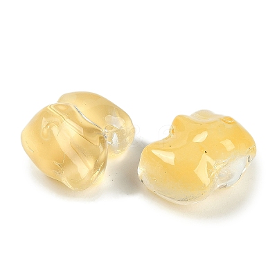 Spray Painted Glass Beads GLAA-Z007-04E-1