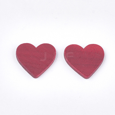 Painted Wood Cabochons WOOD-T021-04B-1