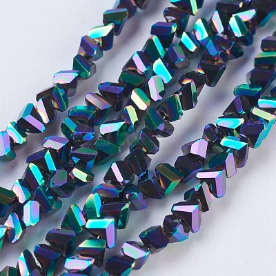 Electroplate Glass Beads Strands EGLA-J145-4mm-FP05-1