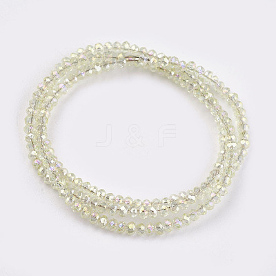 Electroplate Glass Beads Strands EGLA-J025-F24-1