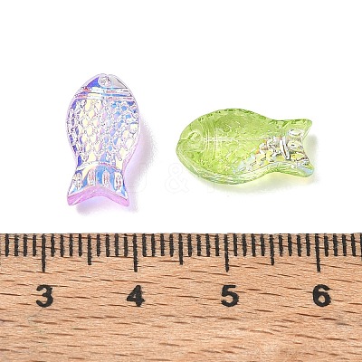 Ocean Theme Electroplate Transparent Glass Beads GL-CBA9C2A-01D-1