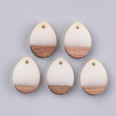 Resin & Walnut Wood Pendants RESI-S358-15E-1