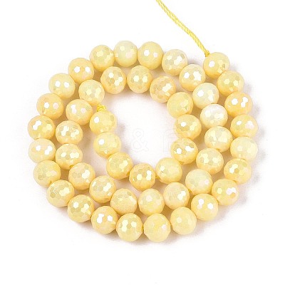 Anti-Tarnish Electroplate Glass Beads Strands GLAA-N056-8mm-05-1