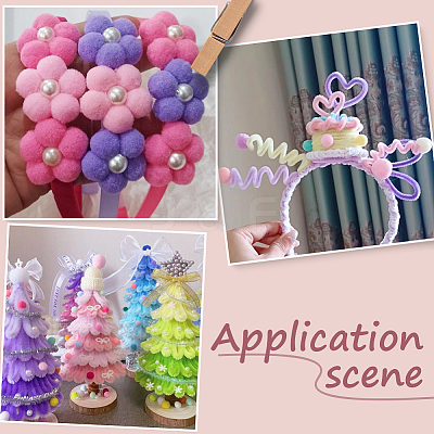 3 sets Polyester Ball Decoration DIY-SC0031-26D-1