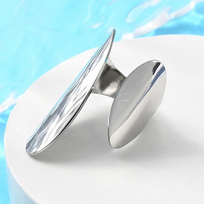 Non-Tarnish 304 Stainless Steel Open Cuff Ring X-RJEW-Q775-01P-1