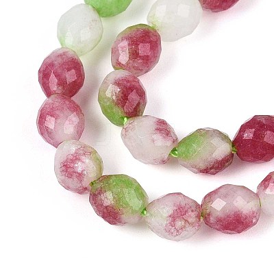 Natural Dyed White Jade Beads Strands G-T142-89E-1