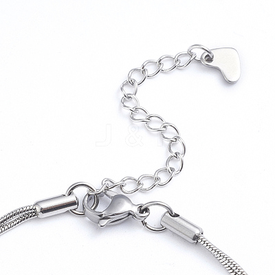 304 Stainless Steel 2-strand Round Snake Chain Bracelets BJEW-L673-014-GP-1