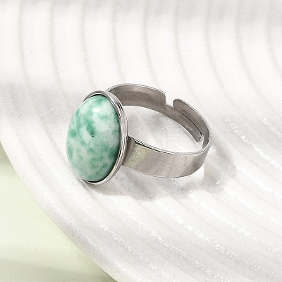 Adjustable 304 Stainless Steel Finger Rings for Women GG-CBA7994-04P-20-1
