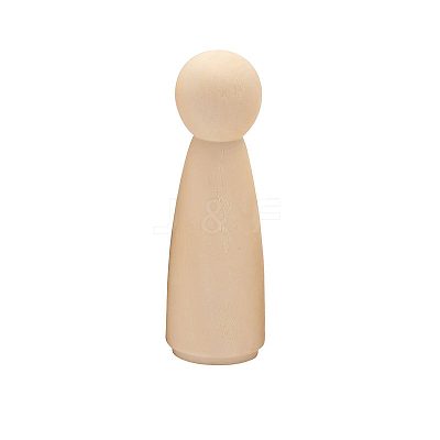 Unfinished Wooden Peg Dolls DOLL-PW0002-015A-1