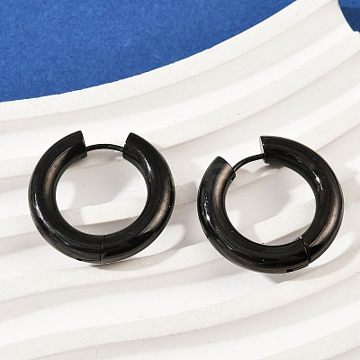 202 Stainless Steel Polishing Hoop Earrings EJEW-M106-02EB-05-1