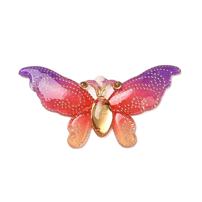 Gradient Color Resin Pendants RESI-Q012-03B-1