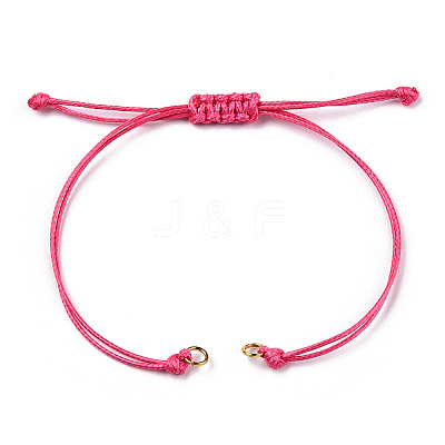 Korean Waxed Polyester Cord Braided Bracelets MAK-T010-05G-1
