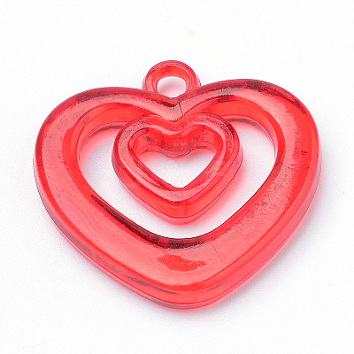 Transparent Acrylic Pendants X-TACR-S144-31-1