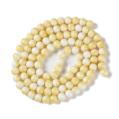Baking Paint Glass Bead Strands GLAA-H031-01B-03-1