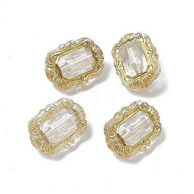 Transparent Acrylic Beads OACR-H019-44-1